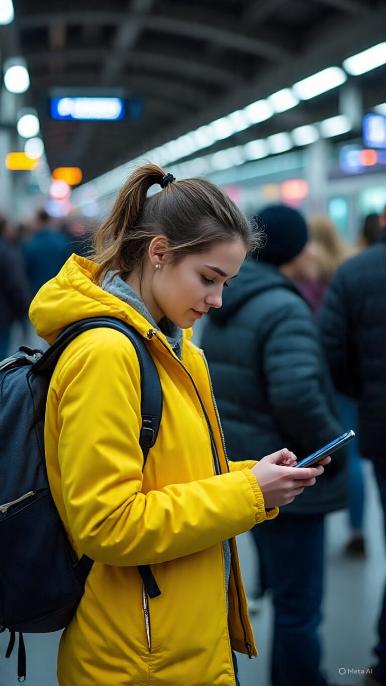 woman passing her time on phone to escape the truth behind her silence
